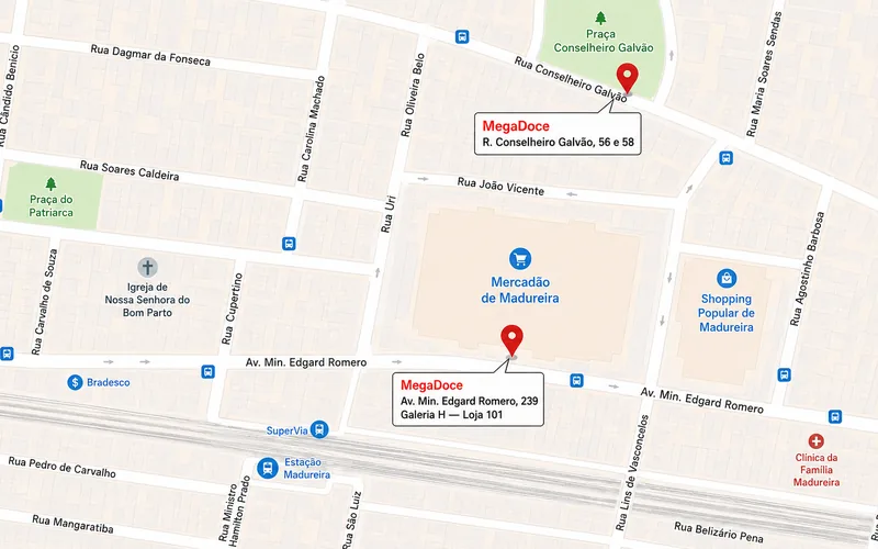 Mapa da região